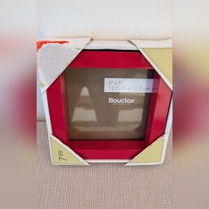 Brand New Bouclair 5" x 5" Red Picture Frame